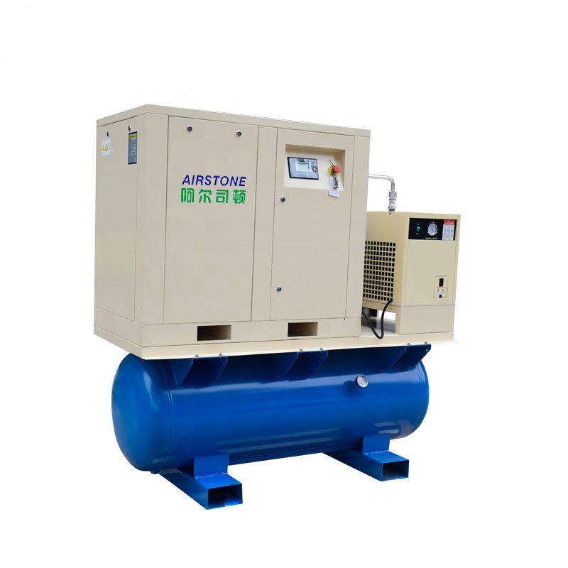 Airstone 20HP 15KW All in One Screw Air Compressor 380V 220V Combined Type With Dryer and 500L Air Tank
