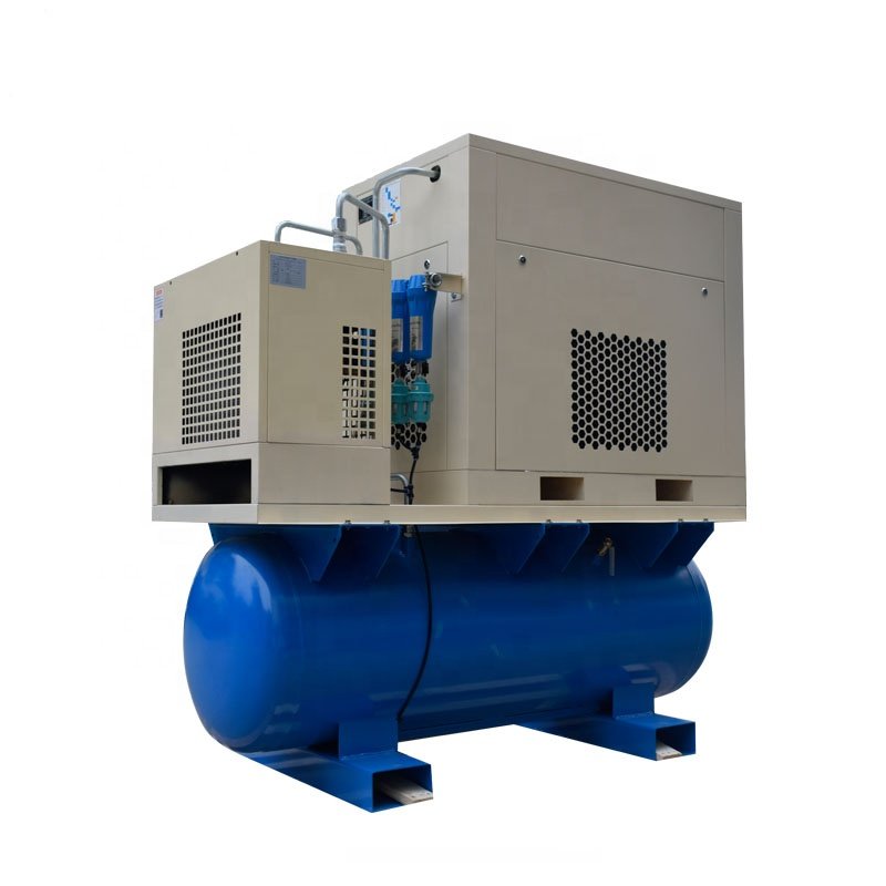 Airstone 20HP 15KW All in One Screw Air Compressor 380V 220V Combined Type With Dryer and 500L Air Tank