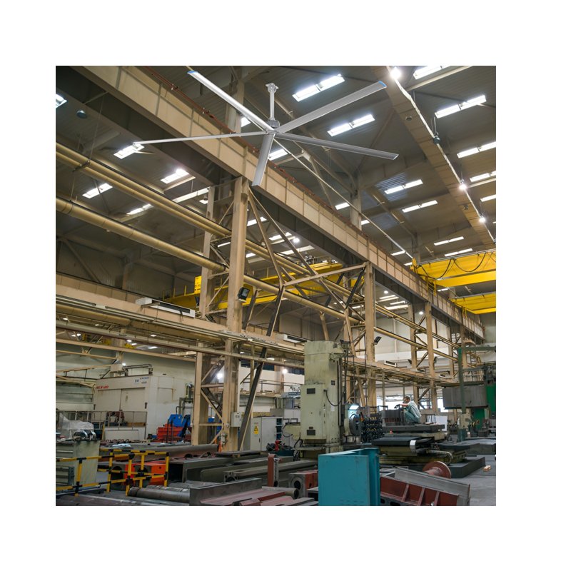 Industrial Axial Blower Fan Large Space Workshop Roof Ceiling Ventilation Farm Logistic Centers Warehouses DC Electric Motor