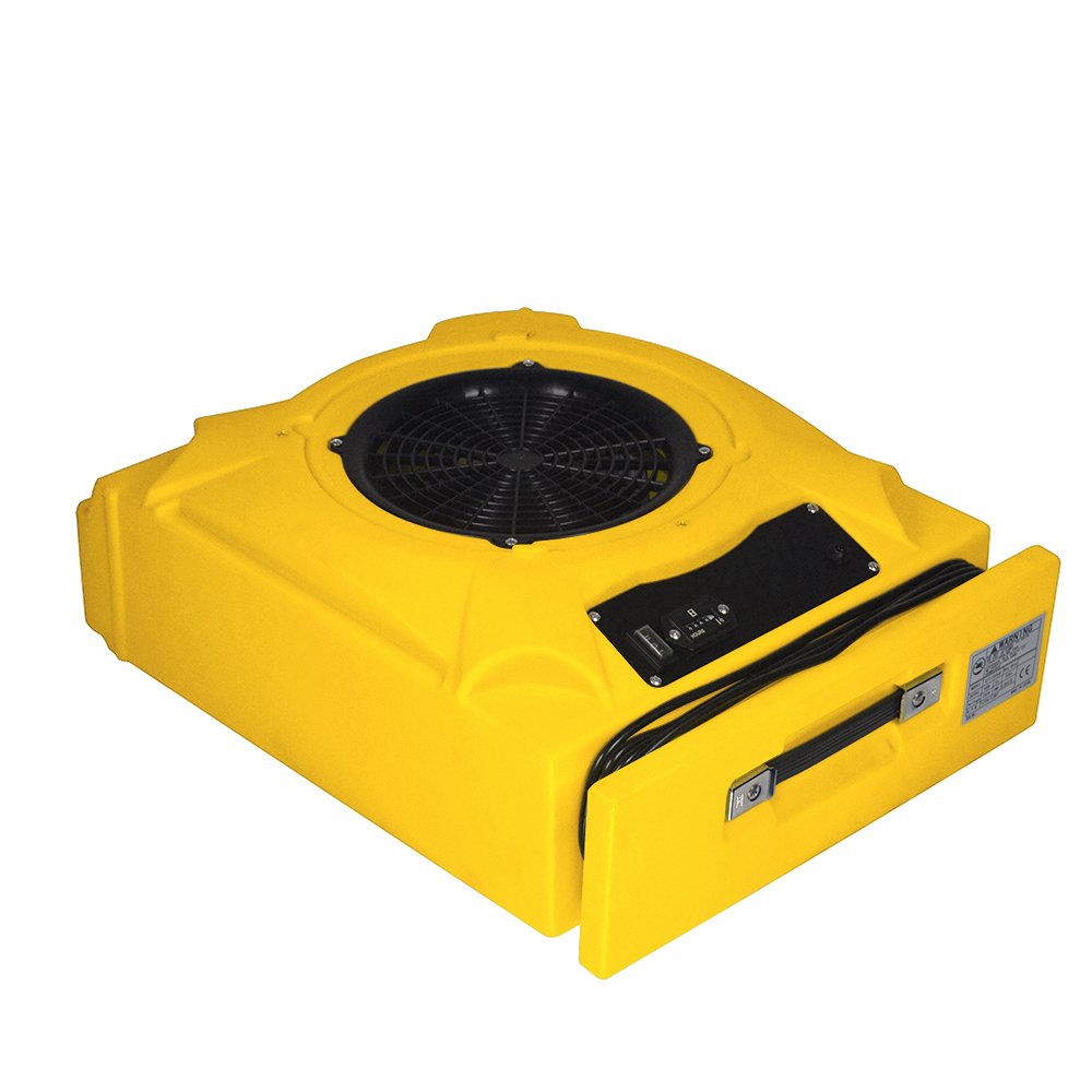 Airguru 1/3Hp 1400CFM Low Profile Air Mover Carpet Dryer GFCI Outlet Stackable Lightweight Blower Fan Flat