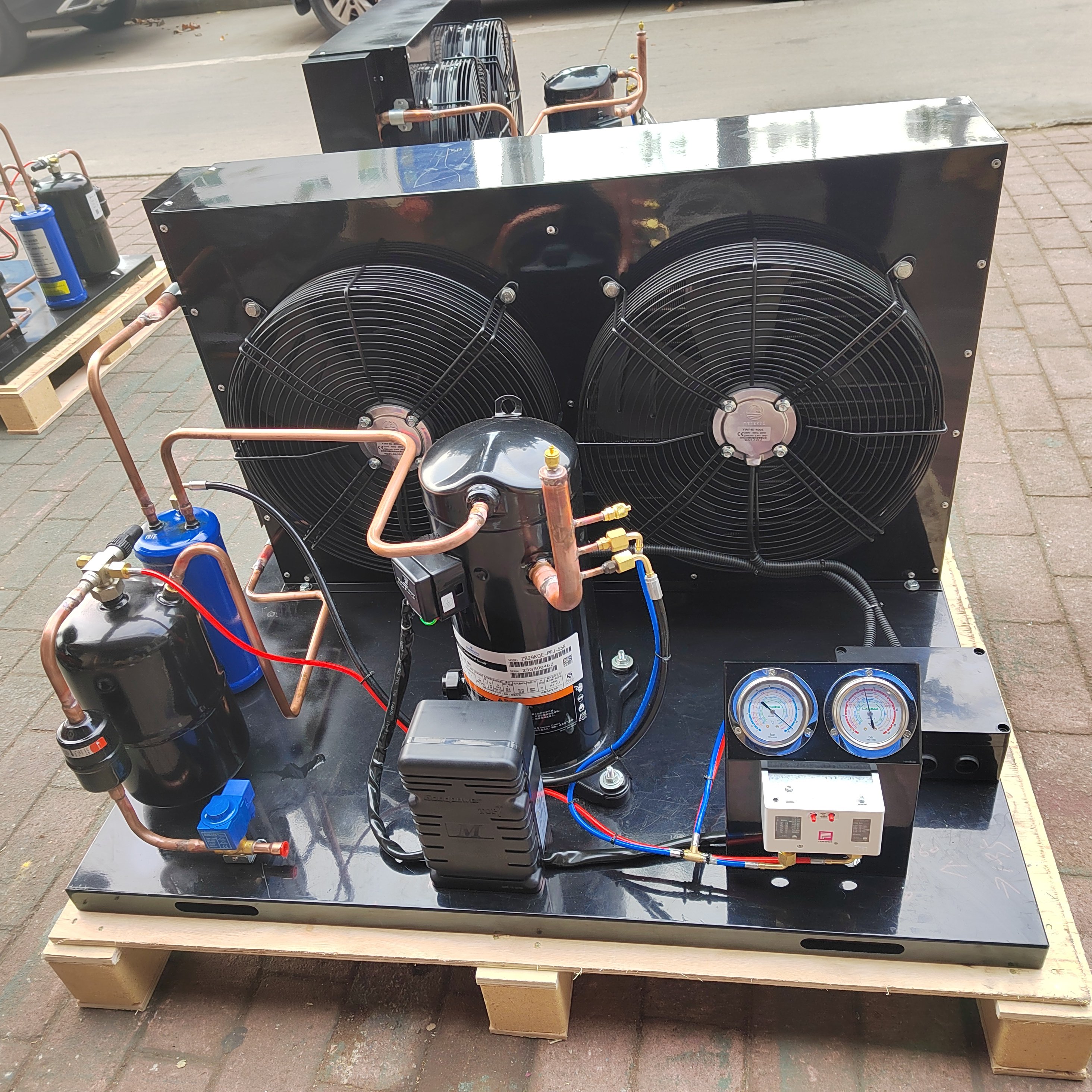Cooling Compressor System Condenser Unit R404a R410a Refrigeration Cold Storage Room Freezer Condensing Unit