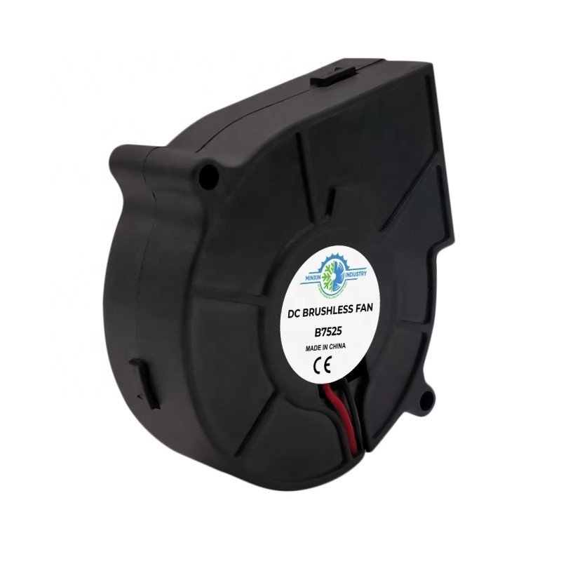 75*75*25mm High Speed Dual Ball Bearings Brushless Cooling Blower Fan Variable Speed 12V 24V 48V DC 75mm Blower Fan