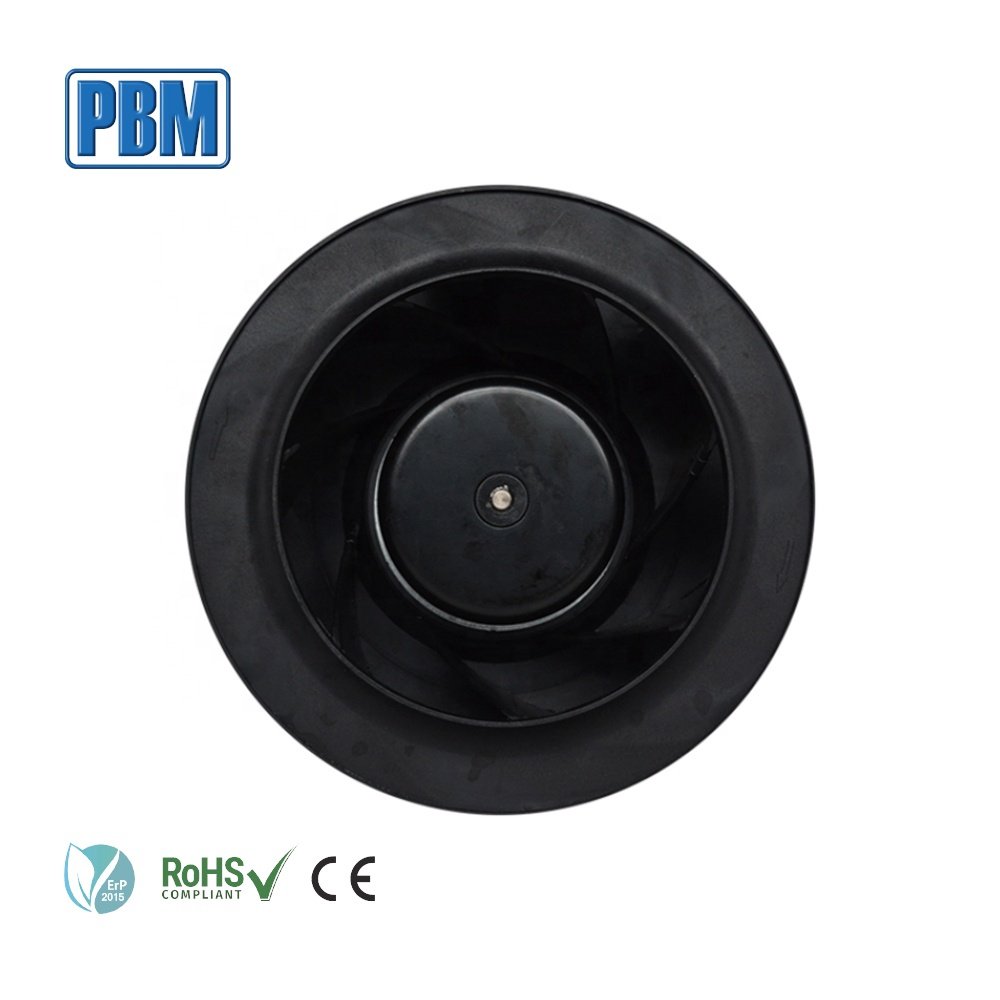 190mm DC 24V EC Motor Ceiling Centrifugal Fan with Plastic Backward Impeller