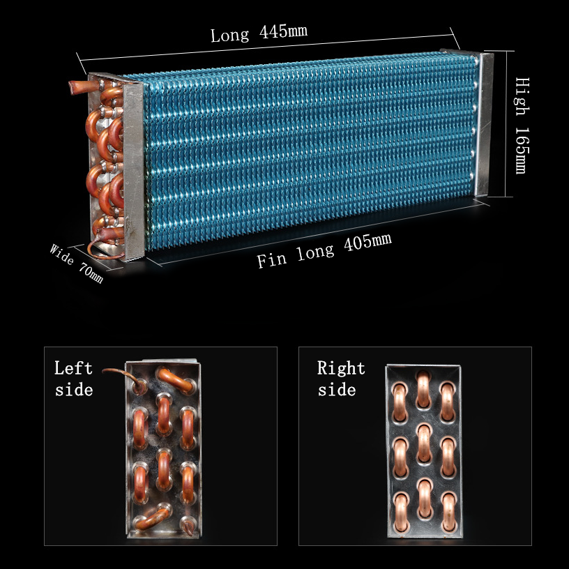 Frost Free Air Cooled Fin Evaporator Condenser Heat Exchanger