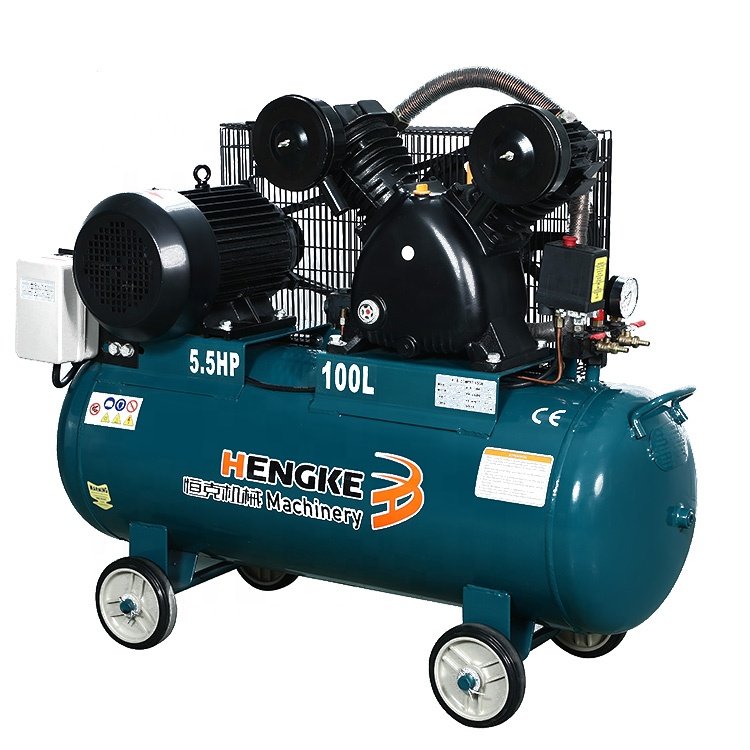 5.5HP Piston Belt Driven air Compressor Electric Silent 100L Piston air Compressor