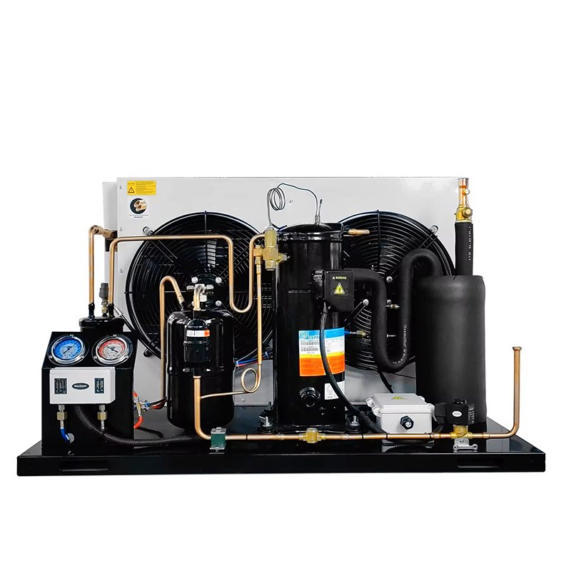High Quality Scroll Condensing Unit 4HP 1 Fan Air-cooled Scroll Refrigerant Compressor Condensing Unit