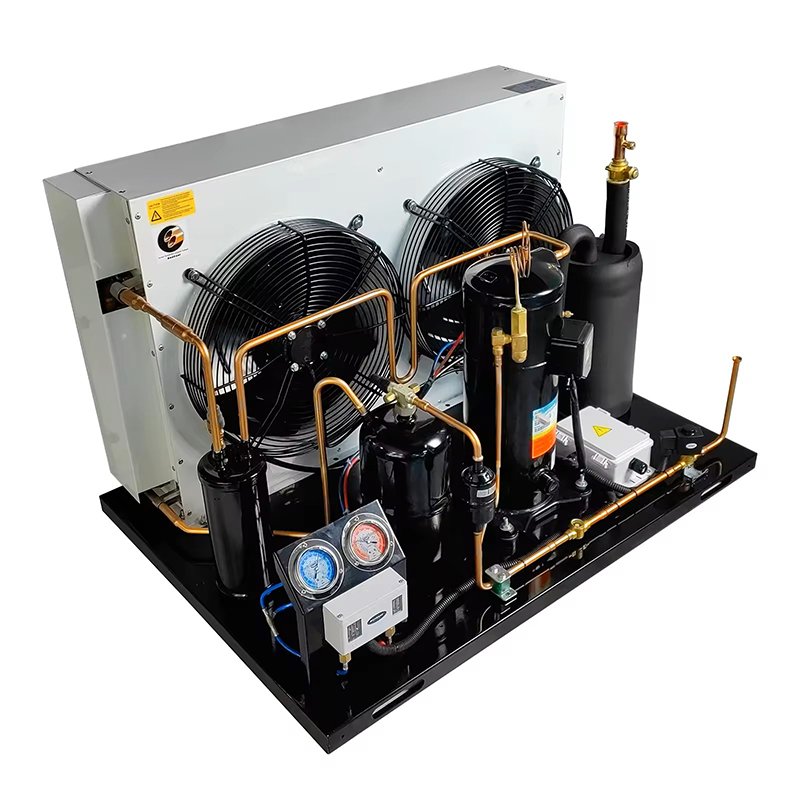 High Quality Scroll Condensing Unit 4HP 1 Fan Air-cooled Scroll Refrigerant Compressor Condensing Unit