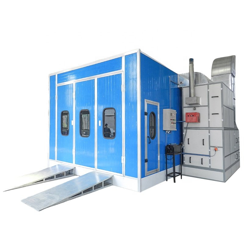 CE Certified 7m Long 4m Width Car Spray Booth Auto Vehicle Painting Diesel Burner Electric Auto Electrosstatic Painting Cabin