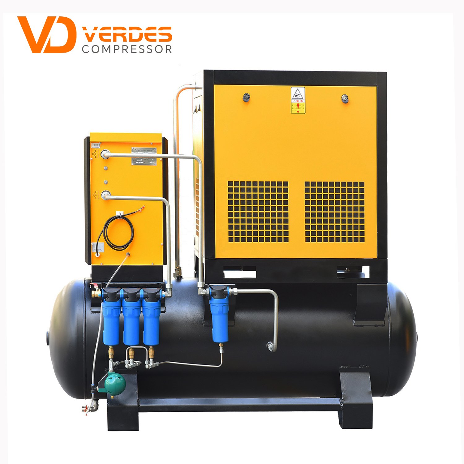 VERDESAIR 37kw 22kw 15kw 11kw Industrial air Compressor Rotary Screw Type air Compressor 8 bar 10 bar Machine with air Drier