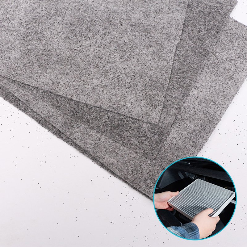 Glue Free 3 Layer HEPA Cabin Air Filter Raw Material Melt Blown Activated Carbon Non-Woven Fabric
