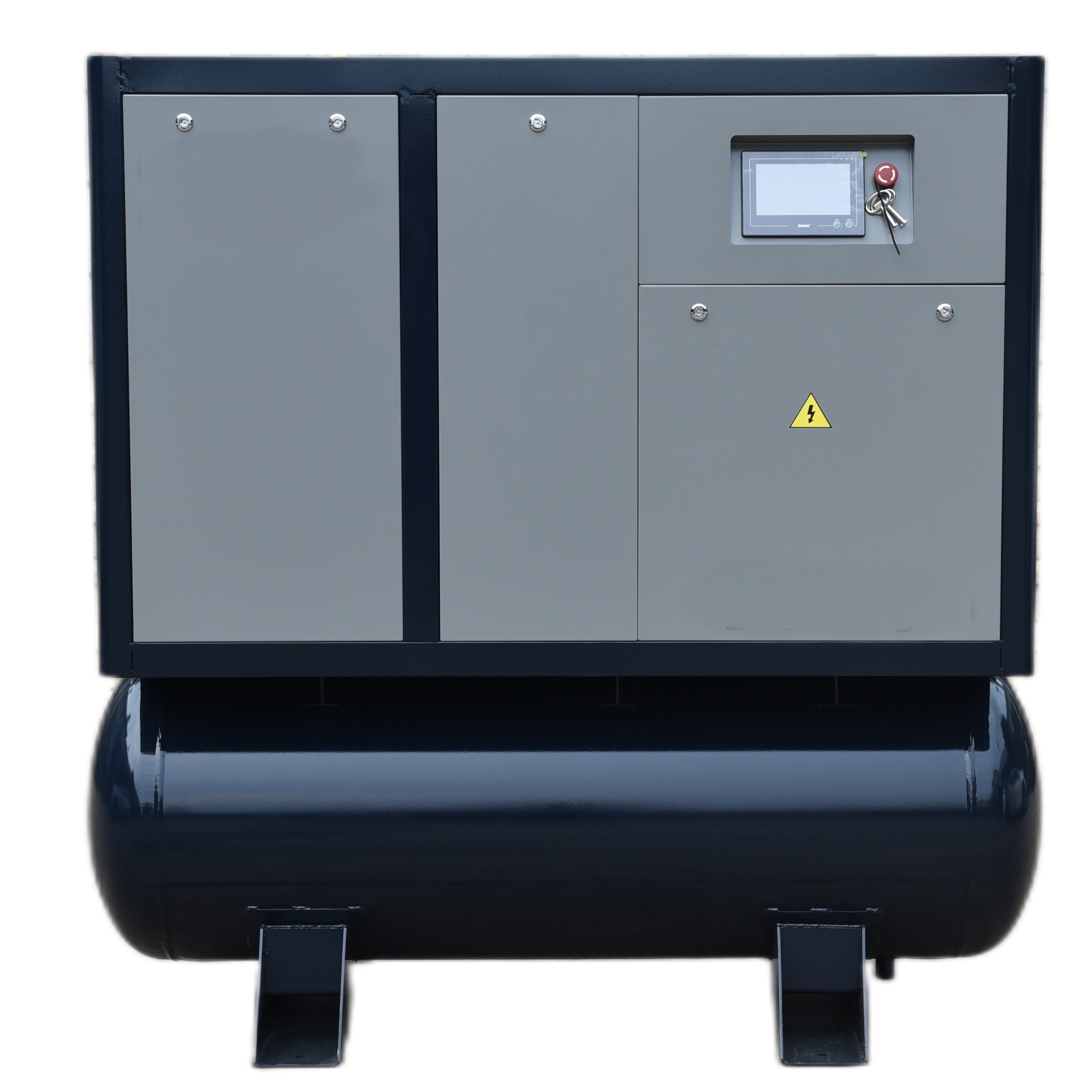 20hp 15kw Compact Integrated Design All in 1 Screw air Compressor with Build-in Dryer Filter 380l air tank for Laser Cutting