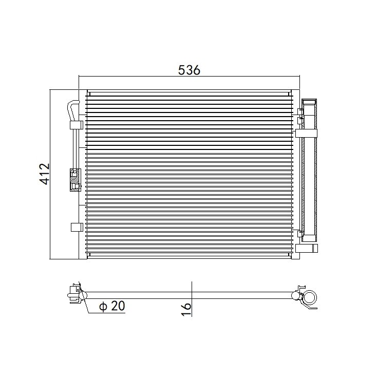 Aftermarket Car Auto Air Conditioning System Auto AC Condenser for KIA SOUL OEM 976062K000