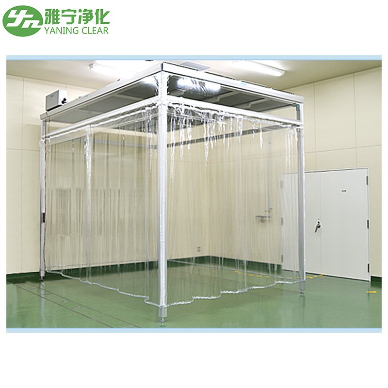 YANING Modular PVC Vinyl Soft Wall Cleanroom Enclosure Cabin Portable Prefabricated Clean Booth Clean Room