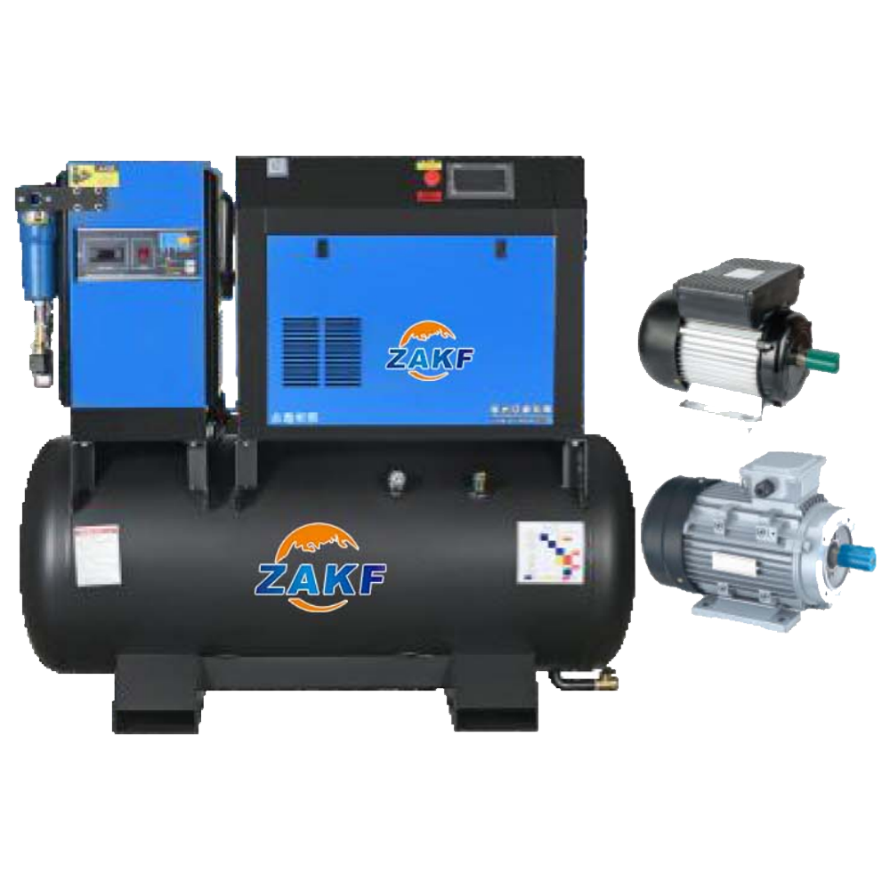 Jiubei 2.2KW 10Bar Outdoor 4-in-1 Air Compressor for Painting 0.3m³/min Single-Phase 220V/50HZ Screw Compressor with Core Pump