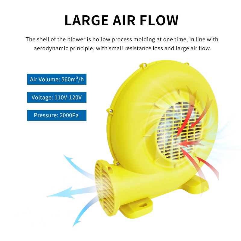 Factory Supply 680w Air Blower for Inflatable Spray Paint Booth Portable Fast Inflation Plastic Blower