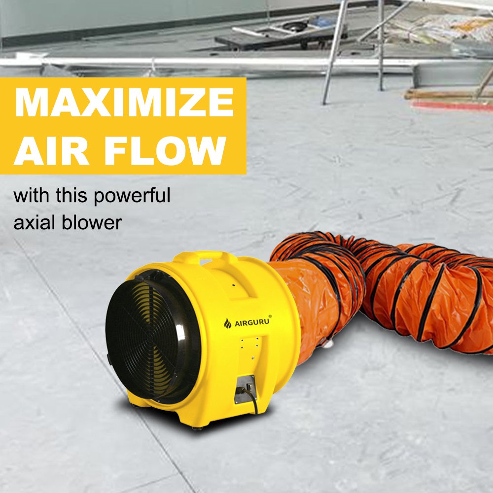 Airguru Axial Blower 20 Inch 3 Speed 5hp Exhaust Ventilation Industrial Confined Space Typhoon Fan Air Mover