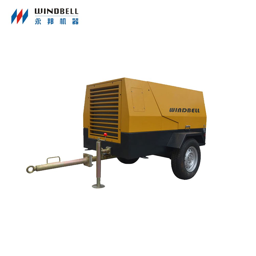 Best Quality Portable 12 Bar Working Pressure Diesel Air Compressor for Mining