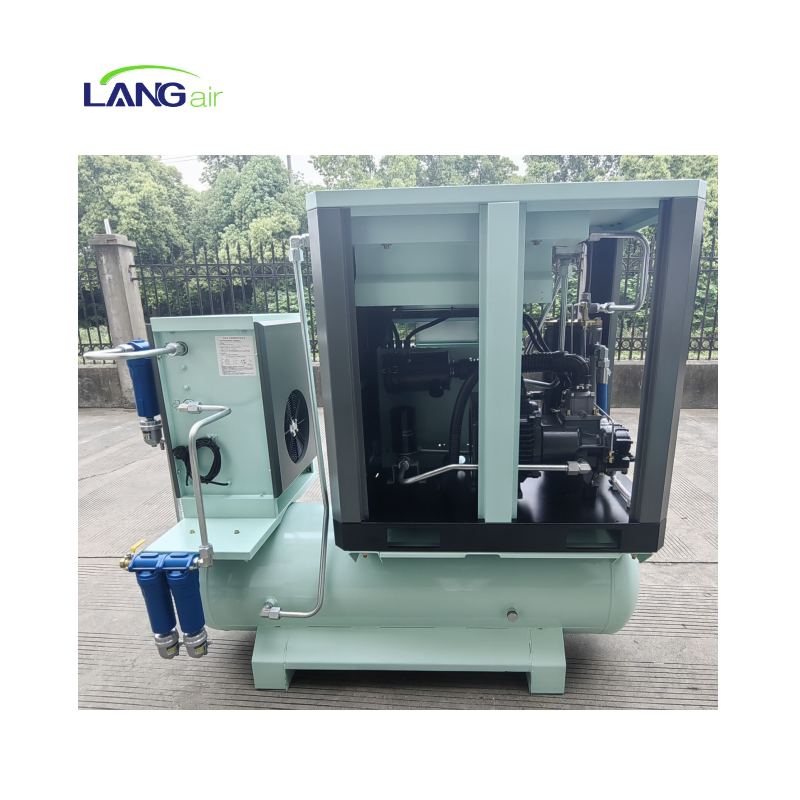 Langair Customized Variable Magnet Frequency Conversion Integrated Screw Air Compressor with Storage Tank & Dryer,Factory Price