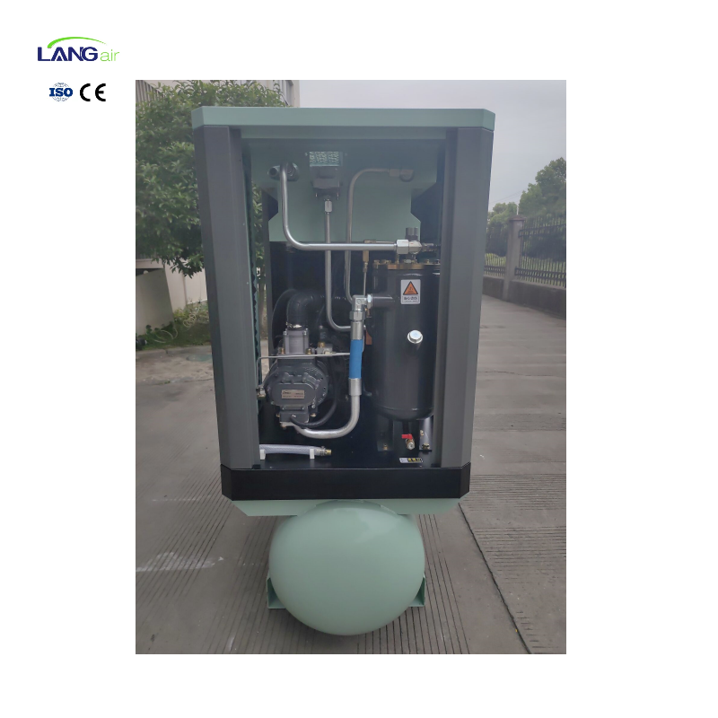 Langair Customized Variable Magnet Frequency Conversion Integrated Screw Air Compressor with Storage Tank & Dryer,Factory Price