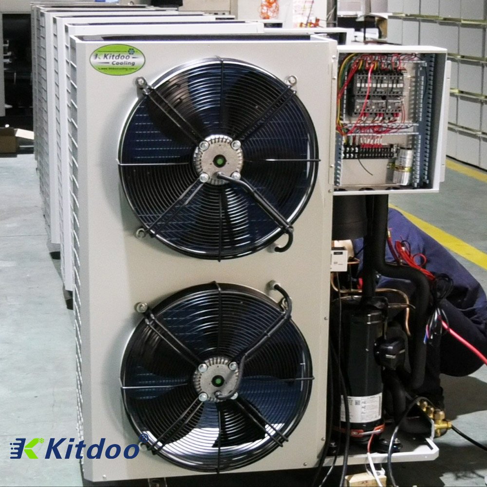 Outdoor Wall Mounted Box Type Refrigeration Scroll Compressor Air Coolded Condensing Unit Walk in Freezer Cold Storage Rooms
