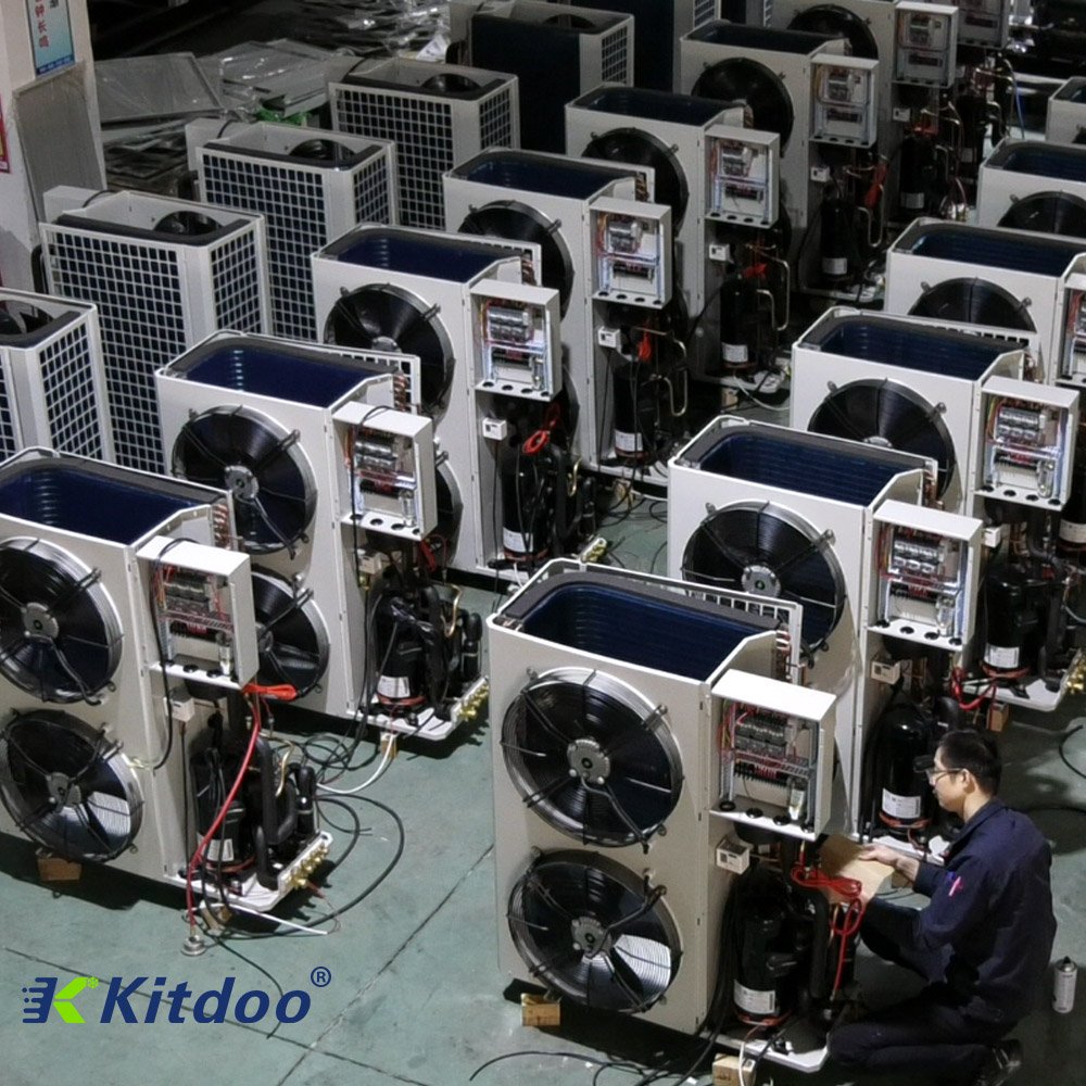 Outdoor Wall Mounted Box Type Refrigeration Scroll Compressor Air Coolded Condensing Unit Walk in Freezer Cold Storage Rooms