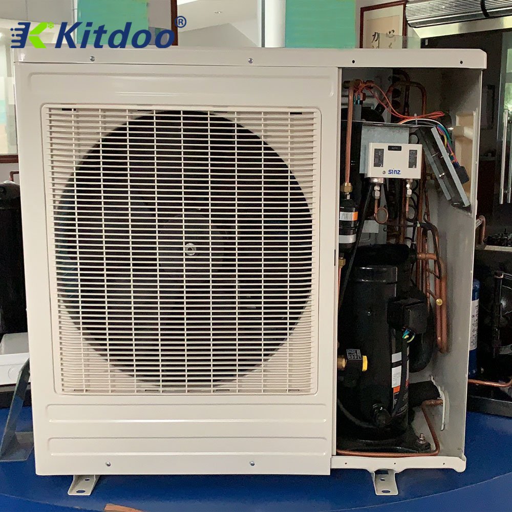 Outdoor Wall Mounted Box Type Refrigeration Scroll Compressor Air Coolded Condensing Unit Walk in Freezer Cold Storage Rooms