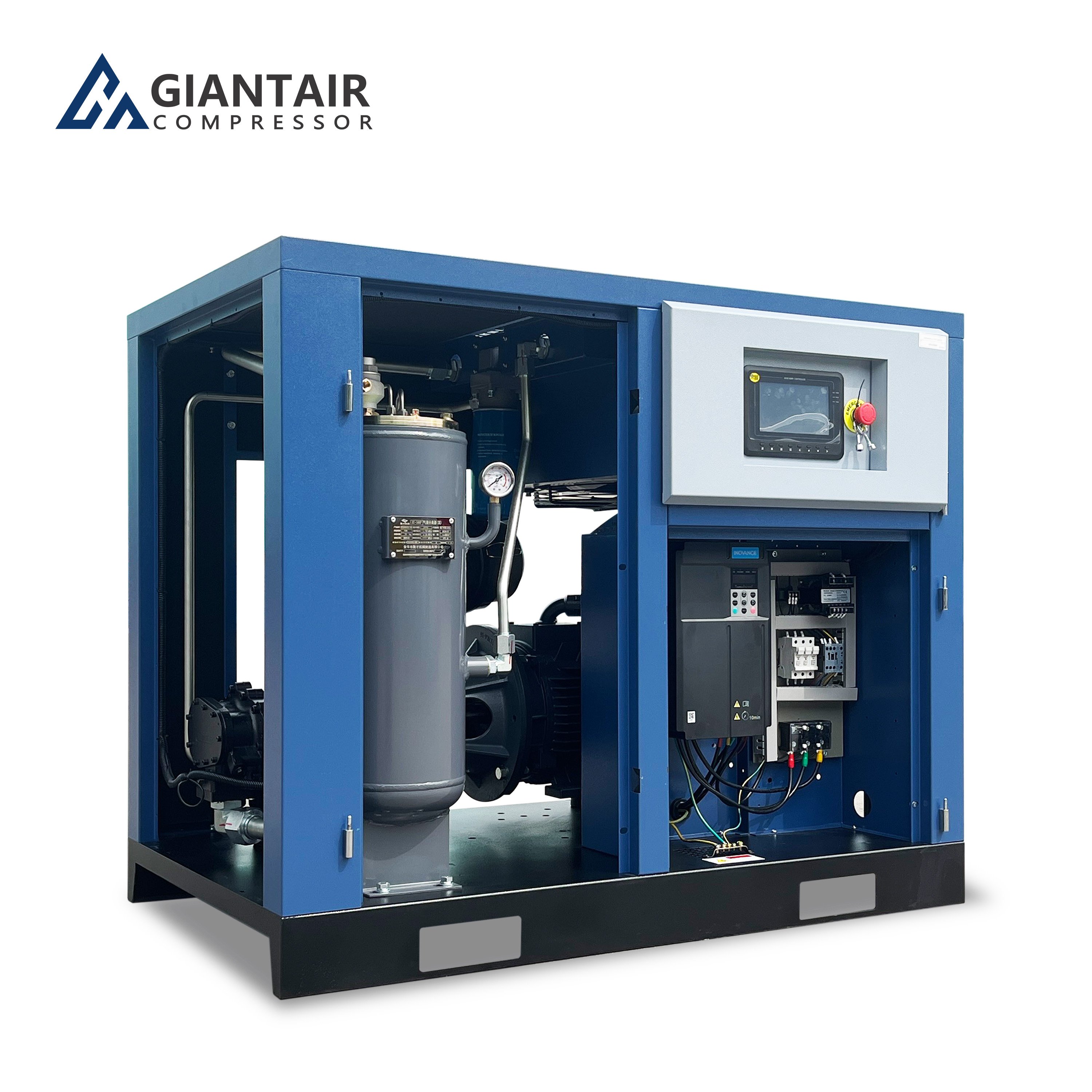 GIANTAIR 22kw Industrial Air-Compressor Low Noise Compresor De Aire De Tornillo 30HP Rotary Screw Air Compressor for Samblasting