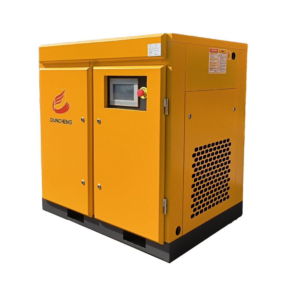 Industrial 15kw 22kw Lubricated Portable Air Compressor 20hp 30hp with 8bar 10bar 12bar Pressure Screw Gas Motor Core Components