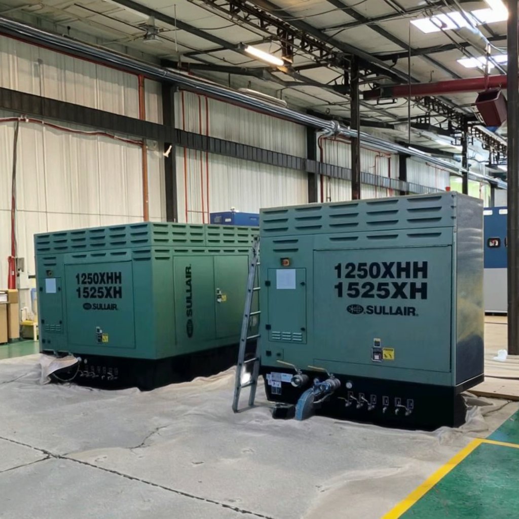 SULLAIR 1350 (High Pressure Gas ) Diesel Engine Mobile Screw air Compressor 1350cfm 38.2m³min 150-350psig 10-24bar
