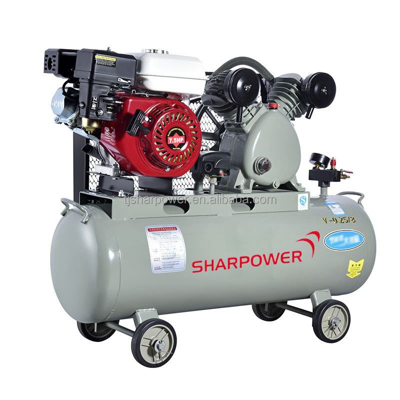 Sharpower 4kw 5.5hp 2 Piston 8bar V-shaped Double Cylinder Gasoline Engine air Compressor