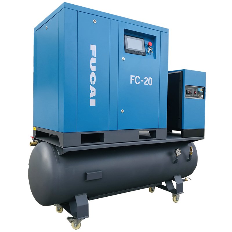 Fucai Laser Cutting Dedicated Integrated 16bar Permanent Magnet Variable Frequency High-pressure Screw air Compressor.
