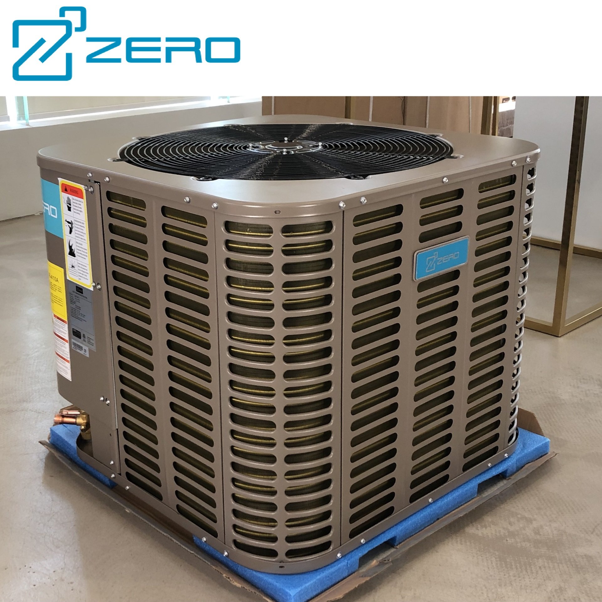 ZERO 18 Seer 24000 35000 48000 60000 Btu Air Handler Heat Pump R410a Top Discharge Condenser Light Commercial Air Conditioner