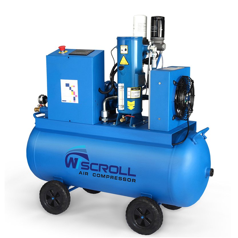 Professional Scroll Type Air Compressor 15 Kw 10 Hp Mobile Rotary Air Compressor With 200L Tank Silent Compresor De Air