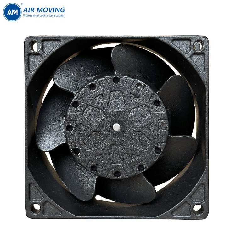 AM8038H2X 220V 80mm 80x38mm All Metal Axial Fan Brushless Cooling AC 230V High Speed Airflow Cast Aluminum 2 Ball Bearing Fan