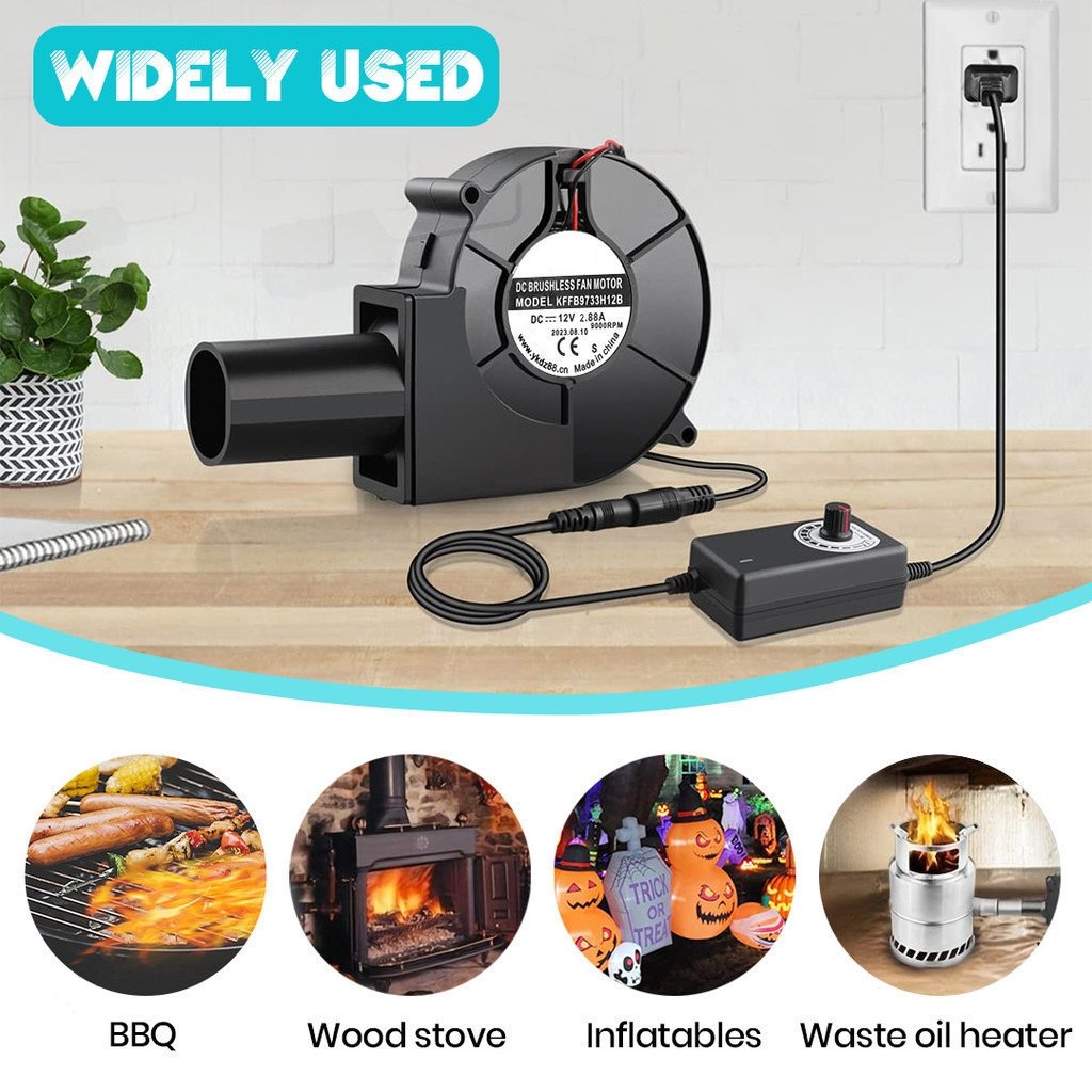 Blower Fan DC 12V Portable Blower Turbo Fan 5500 Rpm Middle Pressure