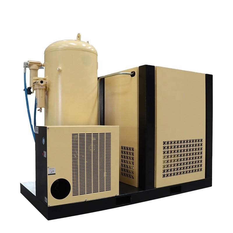 General Industrial Compressors 7.5KW 11KW 15KW 22KW All in One 4-in-1 8Bar Screw Air Compressor with Air Tank Air Dryer