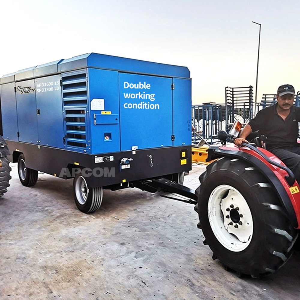 APCOM 350cfm 385cfm 389cfm 390cfm 400cfm 460cfm diesel Screw air Compressor De Ar diesel Engine 350 385 389 390 400 460 Cfm