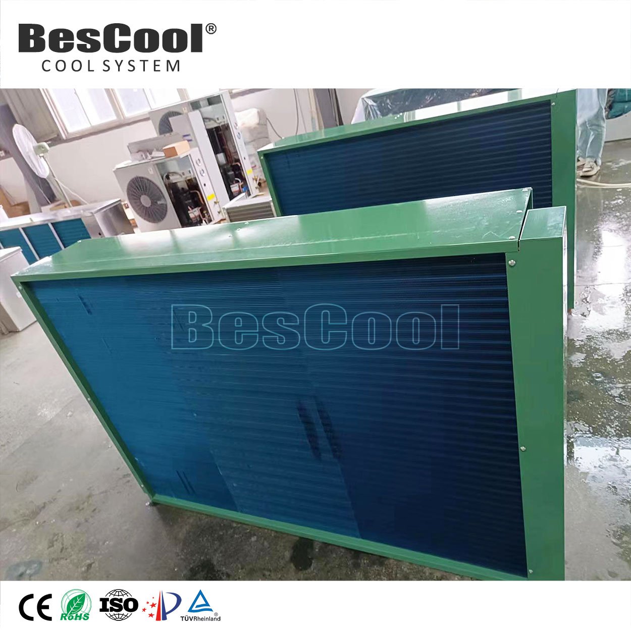 BesCool New Air Cooled Condenser Heat Exchange for Home Use Restaurant Retail Refrigeration Fin Cold Room Condenser