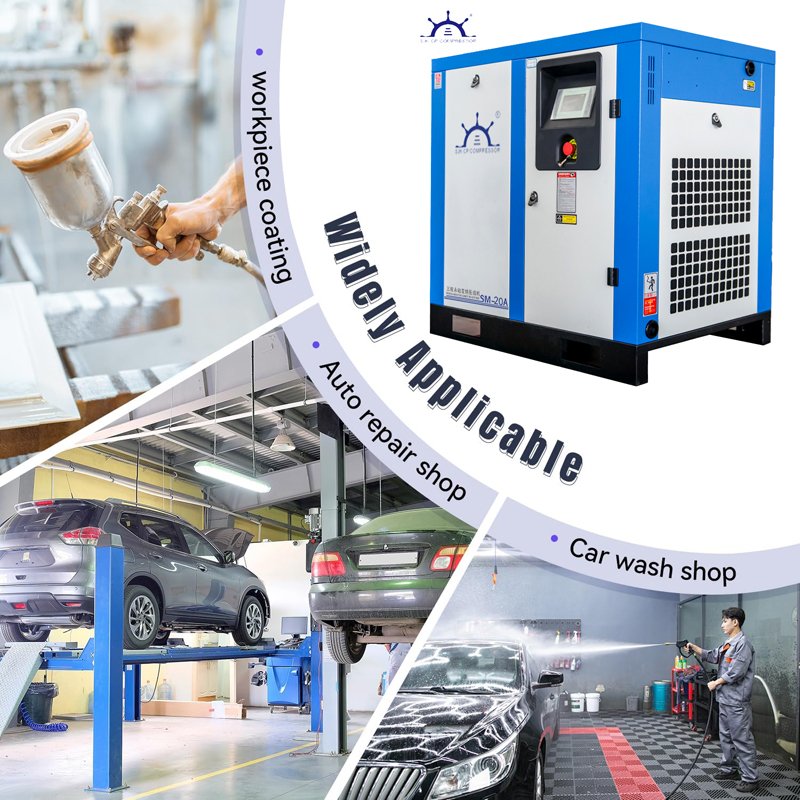 Lowest And Cheapest Price Industrial Screw Compressor 8bar 7.5kw air Compressor 22kw 37kw OEM Compressor Dryer 1000L air Tank