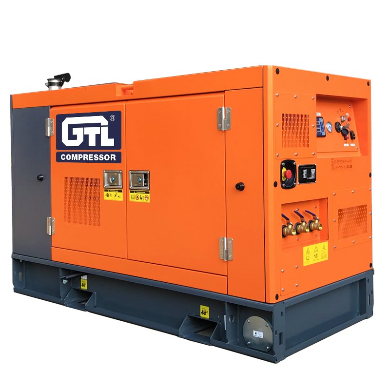 GTL Diesel Air Compressor 185cfm 5.2m3/min 10bar 145psig Screw Air Compressor Price