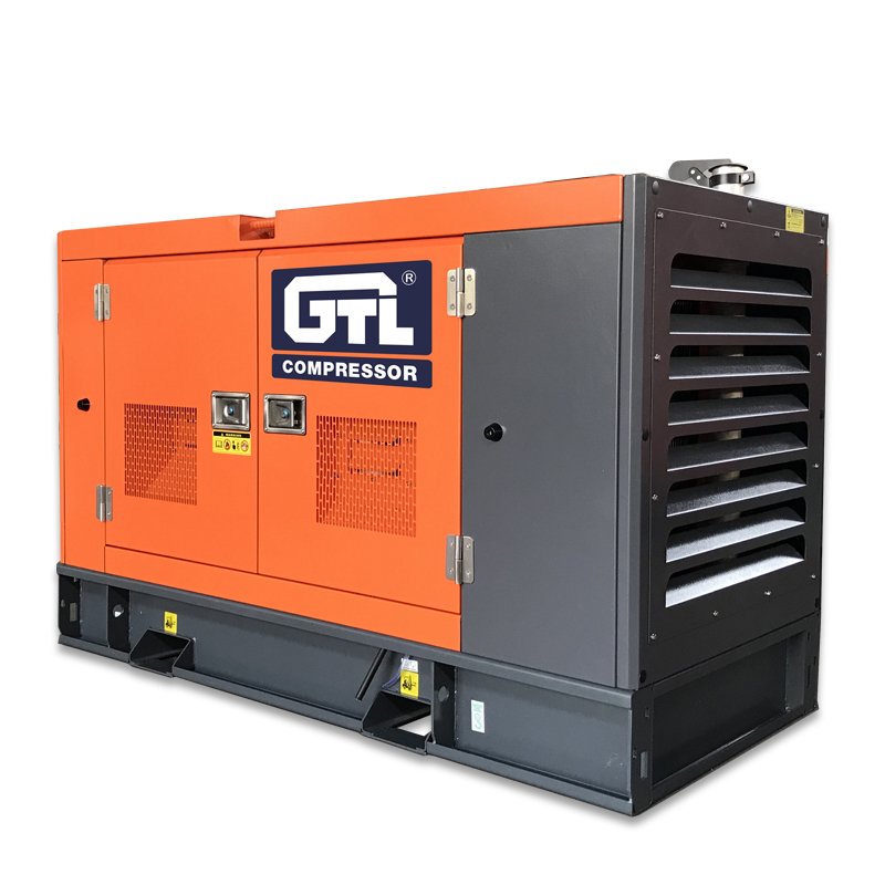 GTL Diesel Air Compressor 185cfm 5.2m3/min 10bar 145psig Screw Air Compressor Price