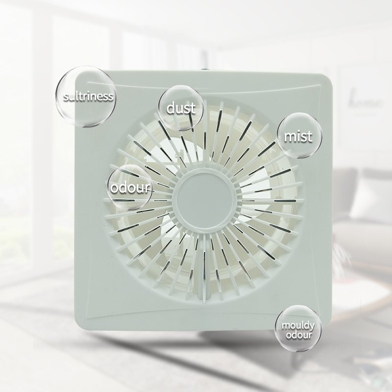 Professional Manufacture Ventilation Extractor Kitchen Bathroom Wall Mounted Exhaust Plastic Fan Motor Manufacturer 50 Cfm