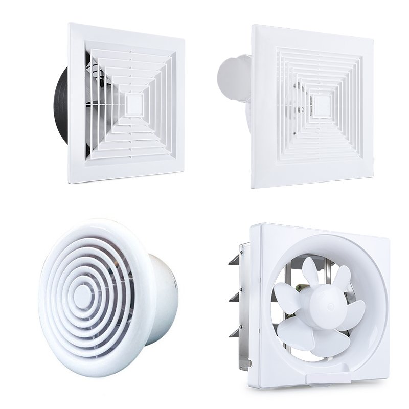 Professional Manufacture Ventilation Extractor Kitchen Bathroom Wall Mounted Exhaust Plastic Fan Motor Manufacturer 50 Cfm