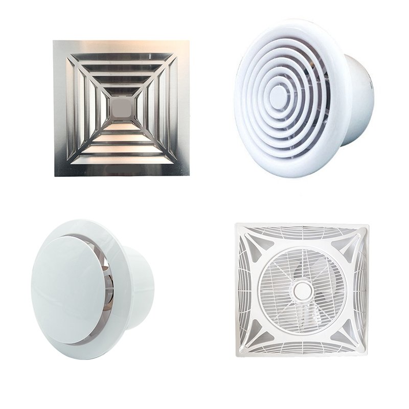 Professional Manufacture Ventilation Extractor Kitchen Bathroom Wall Mounted Exhaust Plastic Fan Motor Manufacturer 50 Cfm