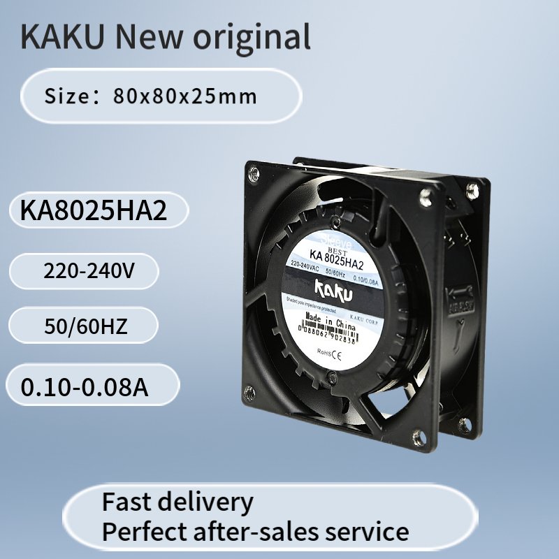 KA8025HA2 Kaku 80x80x25mm 3inch 0.1/0.08A Portable Car Ac Cooling Fan Industrial Two Way Flow Ventilation Fan
