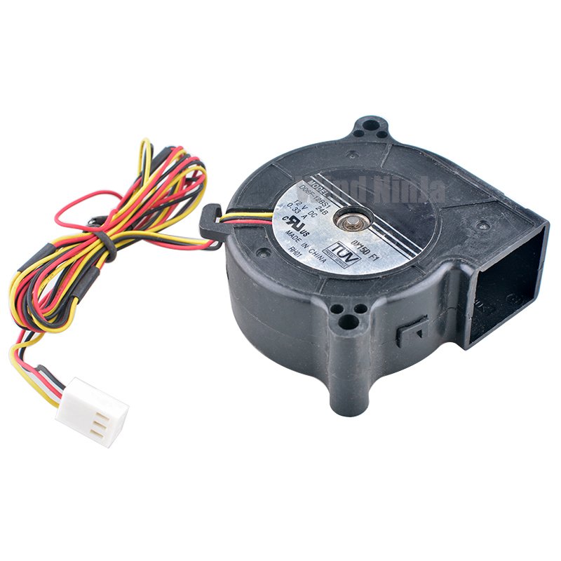 D06F-12BS1 6cm 60mm Blower Fan 60x60x25mm DC12V 0.33A 3pin Centrifugal Turbine Blower for Projectors and Printers