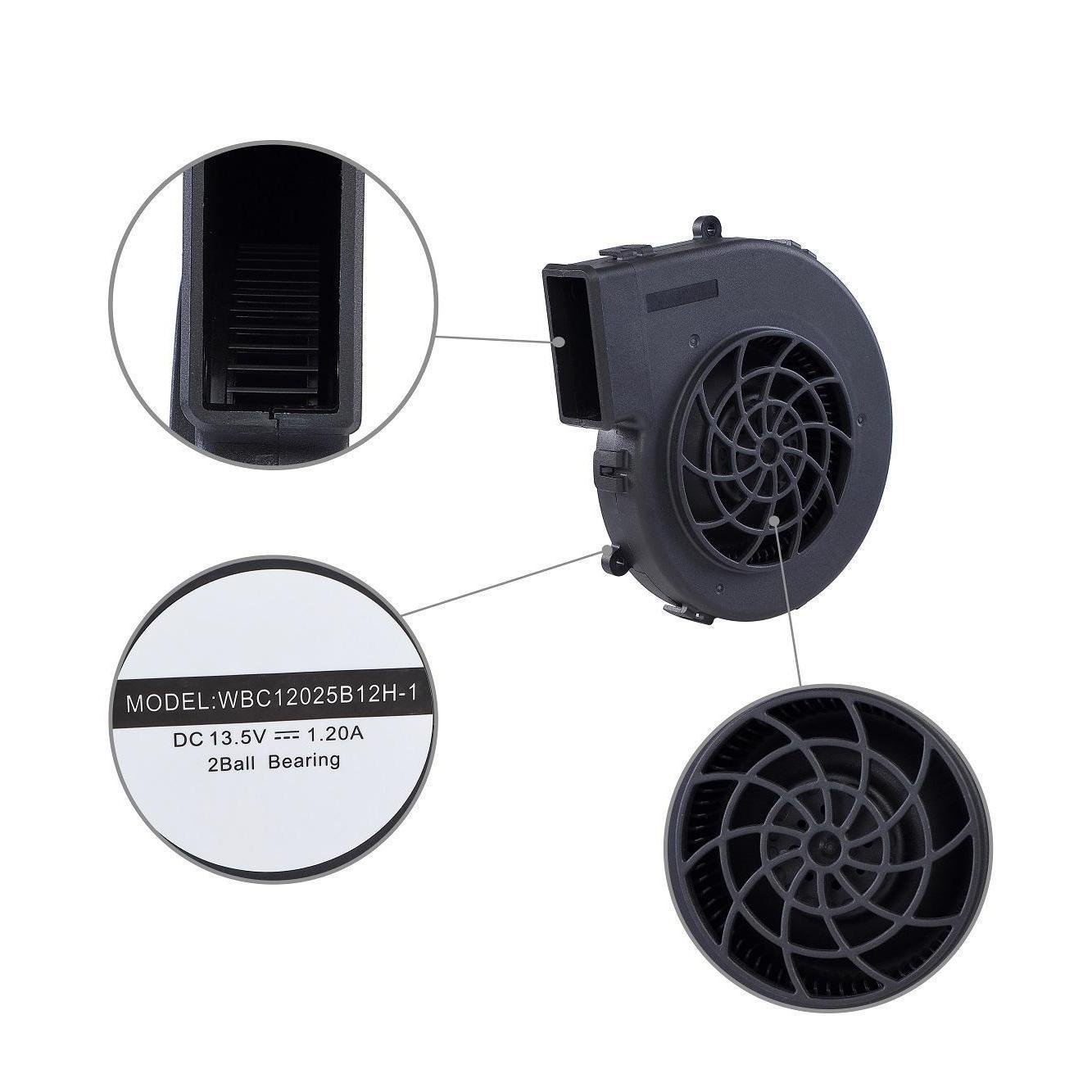 High-Power 120x120x25mm Industrial Axial Blower Fan Low Noise 12V/24V DC Plastic Blade Material for Cooling System