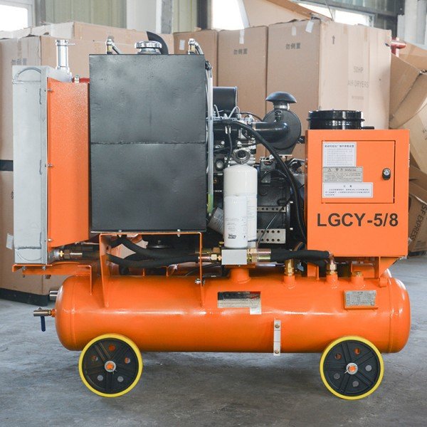 Kaishan LGCY-5/8 177cfm 8 bar Small Screw Type Portable Mining diesel Engine air Compressor for Mining Construction Drilling