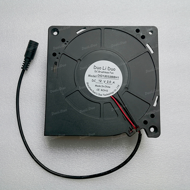 4500rpm High Speed Blower Fan 120 * 120 * 32 mm with 220v Plug Ac to Dc 12v 3a Regulator Stepless Speed Regulation