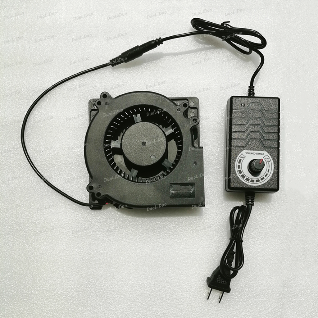 4500rpm High Speed Blower Fan 120 * 120 * 32 mm with 220v Plug Ac to Dc 12v 3a Regulator Stepless Speed Regulation